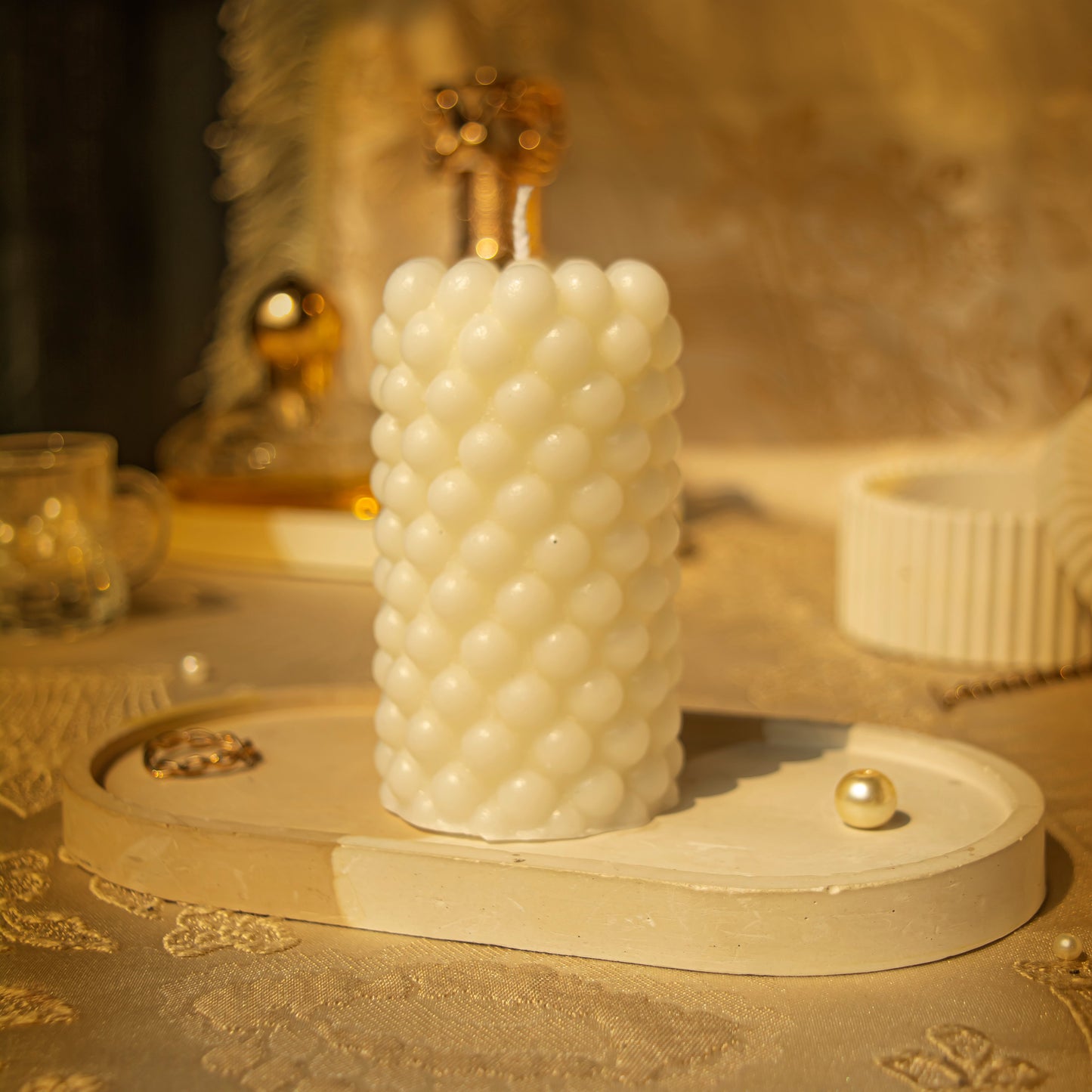 Pearl Pillar Candle