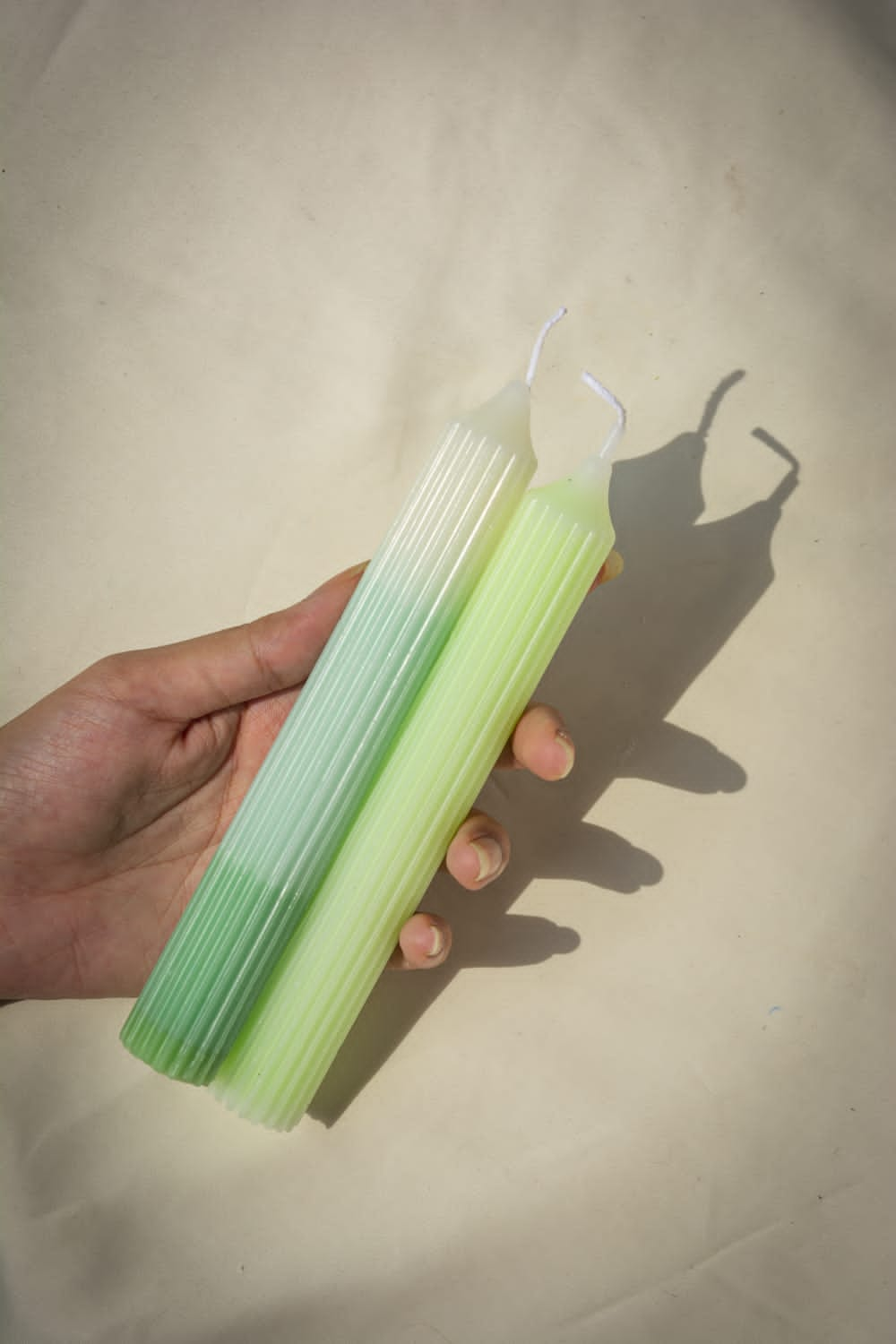 Ribbed Pillar Candle